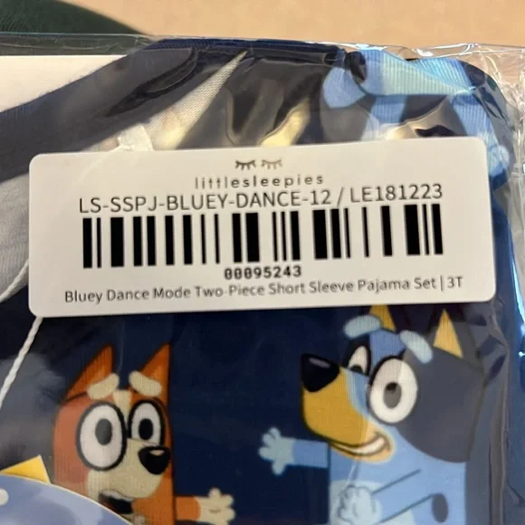 Little Sleepies Bluey Two Piece short sleeve PJs 3T - Picture 3 of 3